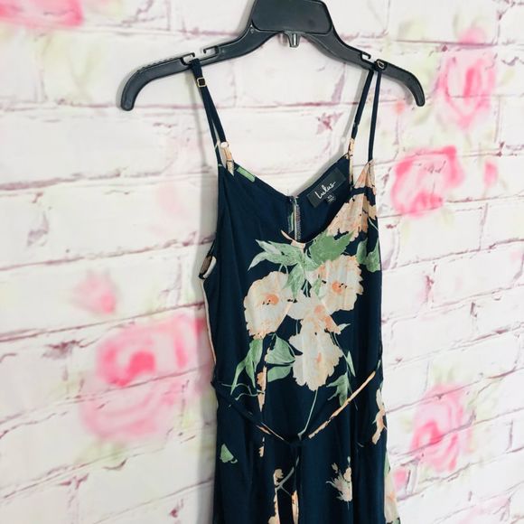 Feeling Freesia Navy Blue Floral Print Maxi Dress - Picture 8 of 12